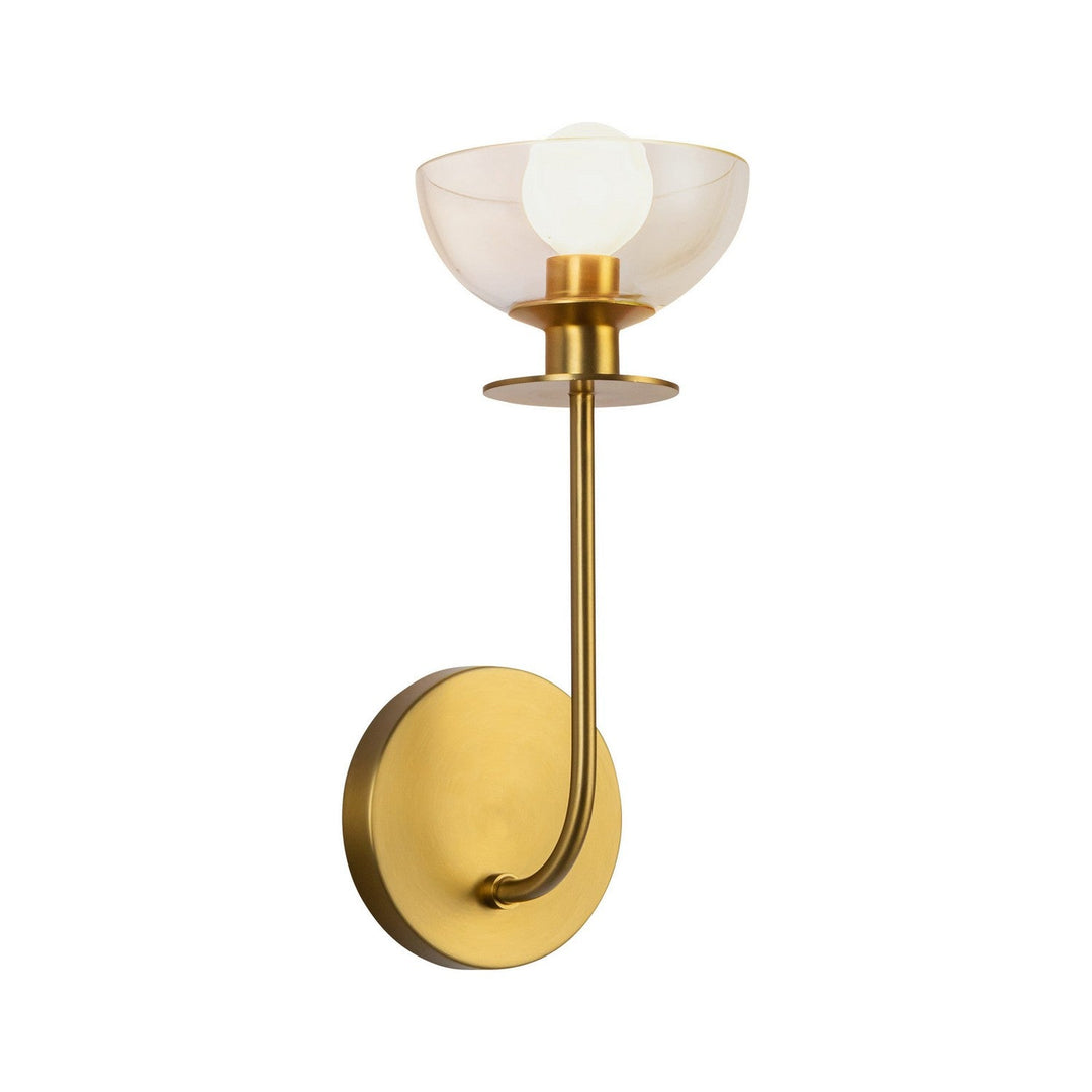Alora Canada - WV515205BGCL - One Light Wall Vanity - Sylvia - Brushed Gold/Clear Glass