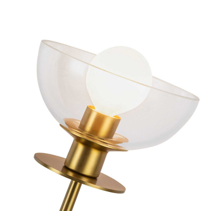 Alora Canada - WV515205BGCL - One Light Wall Vanity - Sylvia - Brushed Gold/Clear Glass