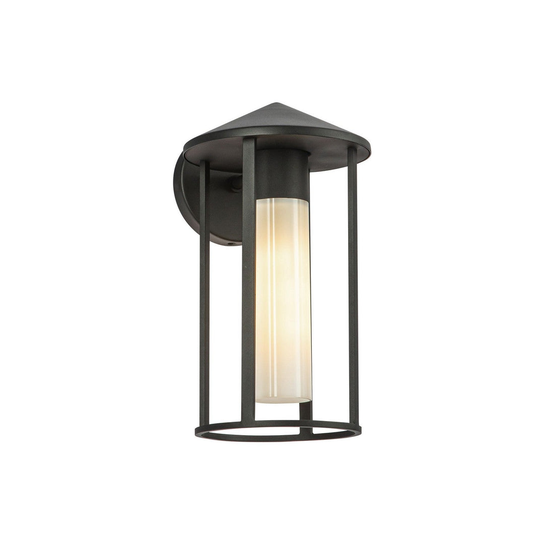 Alora Canada - EW526312BKGO - One Light Exterior Wall Mount - Tenko - Black/Glossy Opal Glass