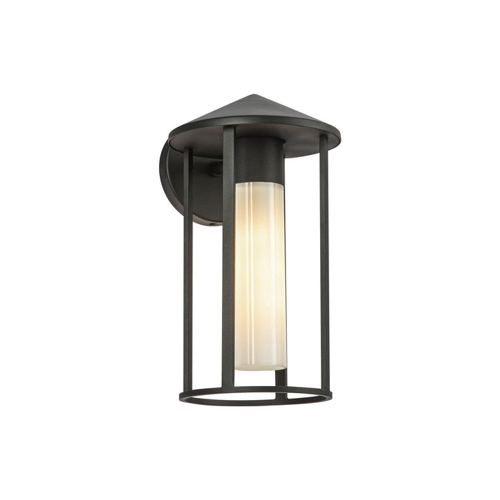 Alora Canada - EW526312BKGO - One Light Exterior Wall Mount - Tenko - Black/Glossy Opal Glass