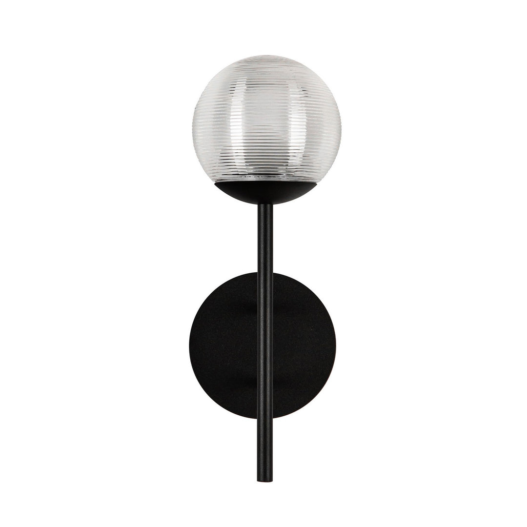 Kuzco Canada - EW78513-BK/CR - LED Exterior Wall Mount - Claremont - Black/Clear Ribbed Glass
