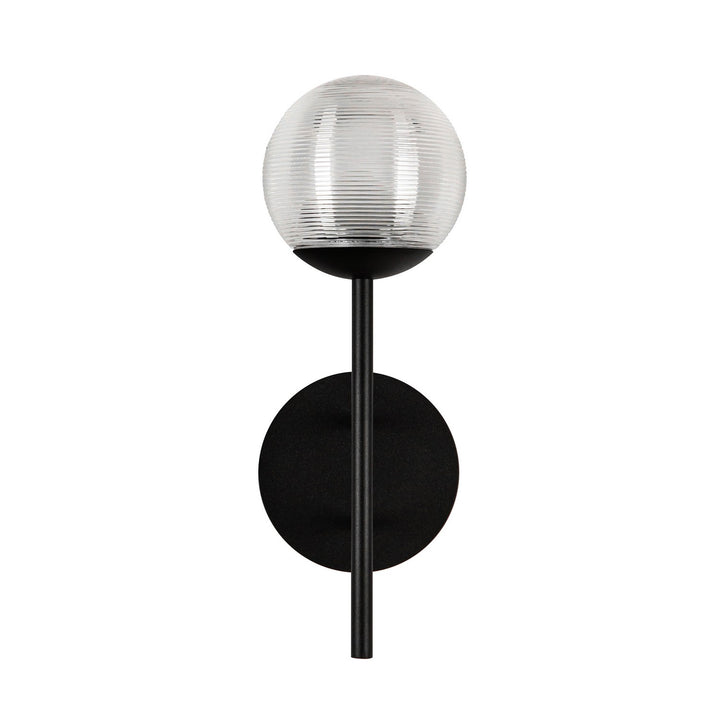 Kuzco Canada - EW78513-BK/CR - LED Exterior Wall Mount - Claremont - Black/Clear Ribbed Glass