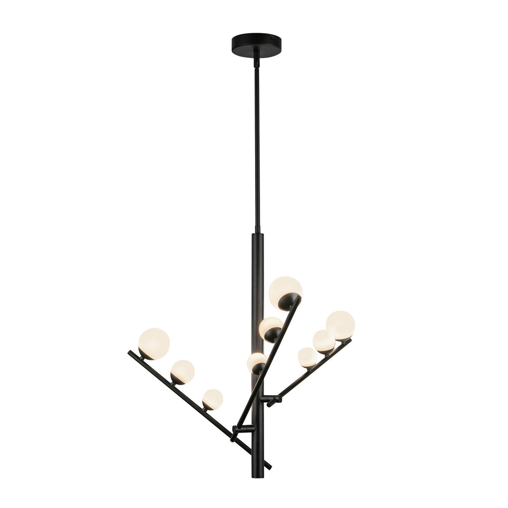 Kuzco Canada - CH55524-BK/OP - LED Chandelier - Cypress - Black/Opal Glass