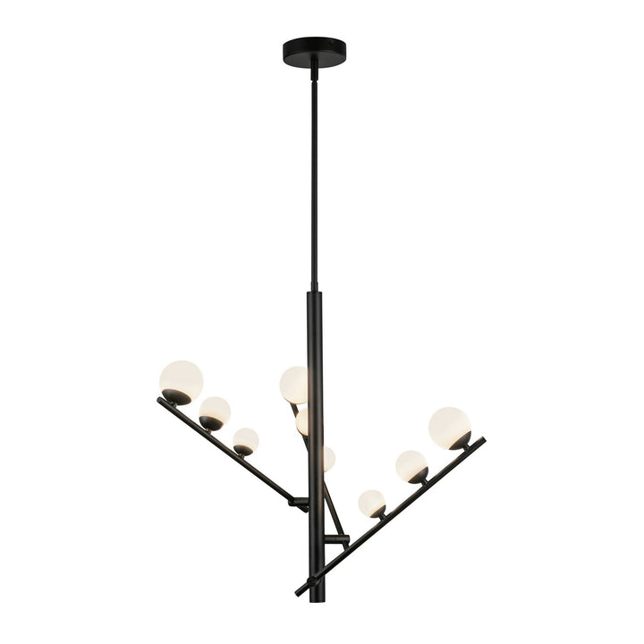 Kuzco Canada - CH55524-BK/OP - LED Chandelier - Cypress - Black/Opal Glass