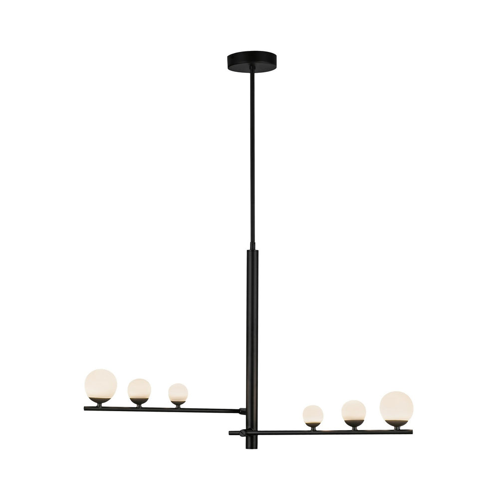 Kuzco Canada - PD55520-BK/OP - LED Pendant - Cypress - Black/Opal Glass