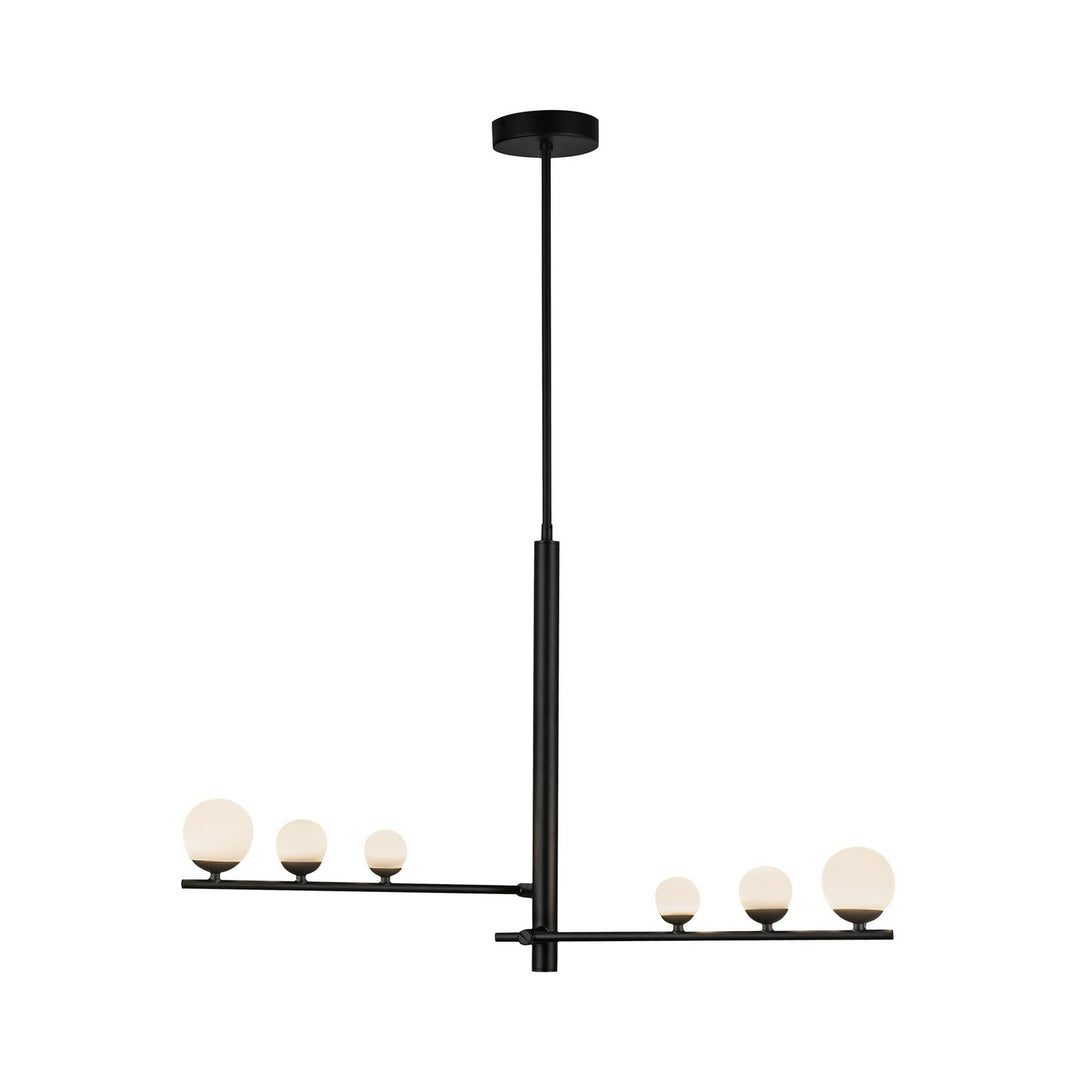 Kuzco Canada - PD55520-BK/OP - LED Pendant - Cypress - Black/Opal Glass
