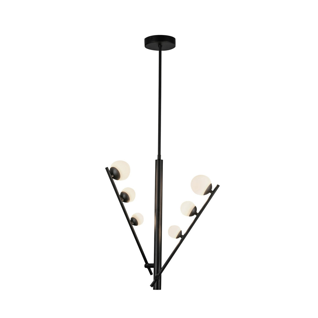 Kuzco Canada - PD55520-BK/OP - LED Pendant - Cypress - Black/Opal Glass