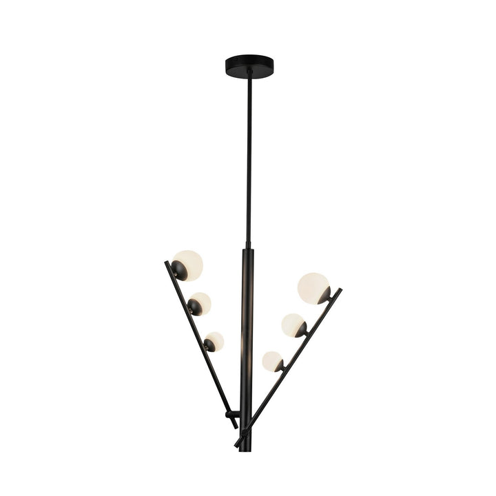 Kuzco Canada - PD55520-BK/OP - LED Pendant - Cypress - Black/Opal Glass