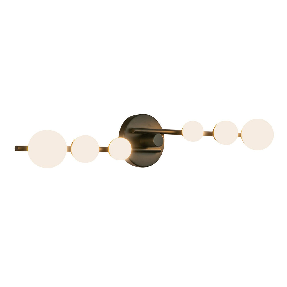 Kuzco Canada - VL55529-BK/OP - LED Vanity - Cypress - Black/Opal Glass