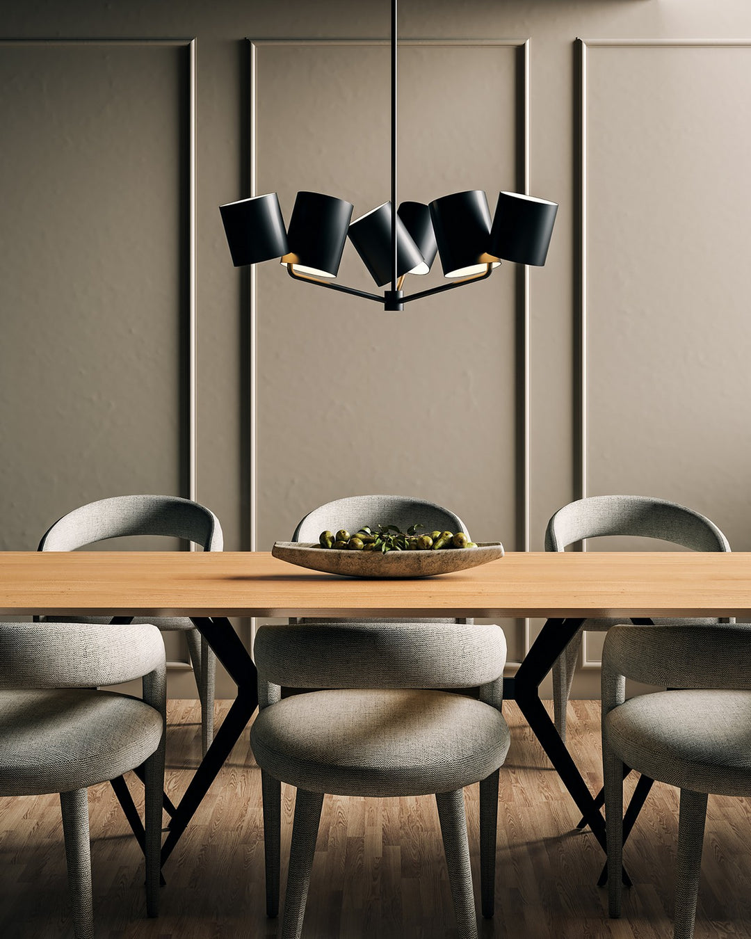Kuzco Canada - CH58830-BK - Six Light Chandelier - Keiko - Black