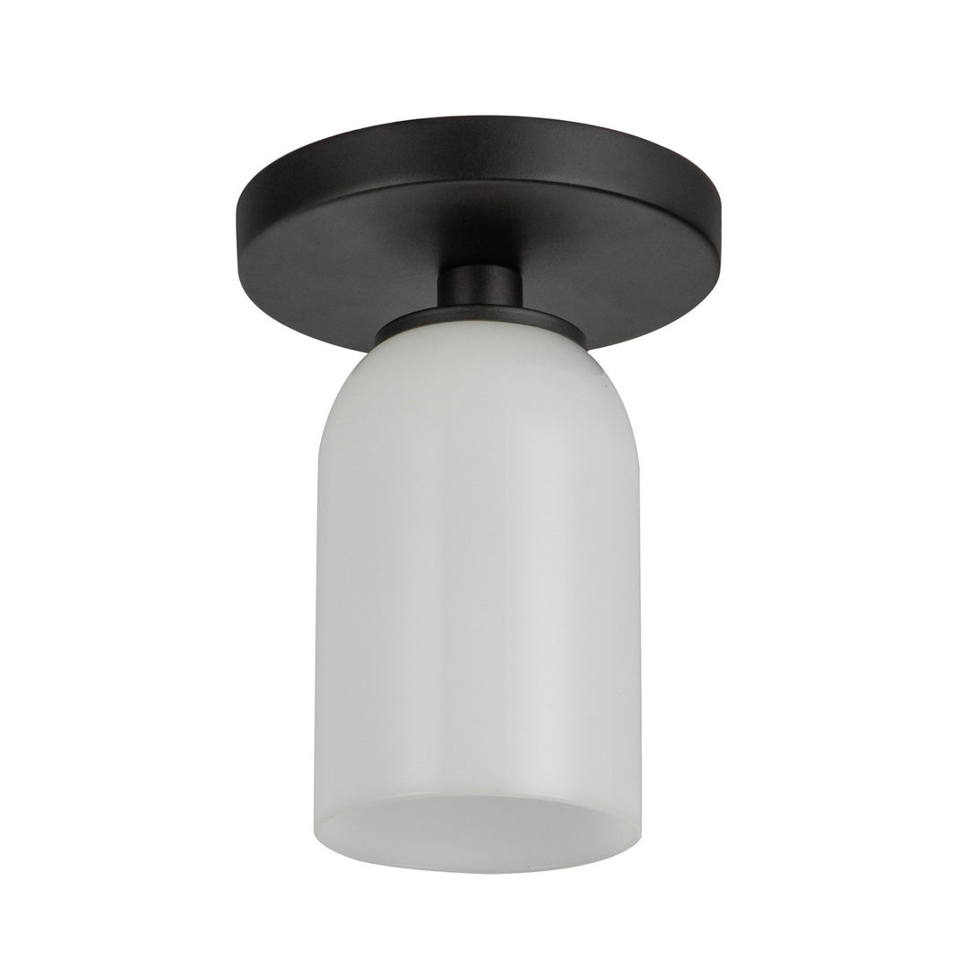 Kuzco Canada - SF57704-BK/GO - One Light Semi-Flush Mount - Nola - Black/Glossy Opal Glass