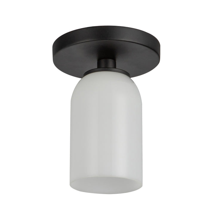 Kuzco Canada - SF57704-BK/GO - One Light Semi-Flush Mount - Nola - Black/Glossy Opal Glass