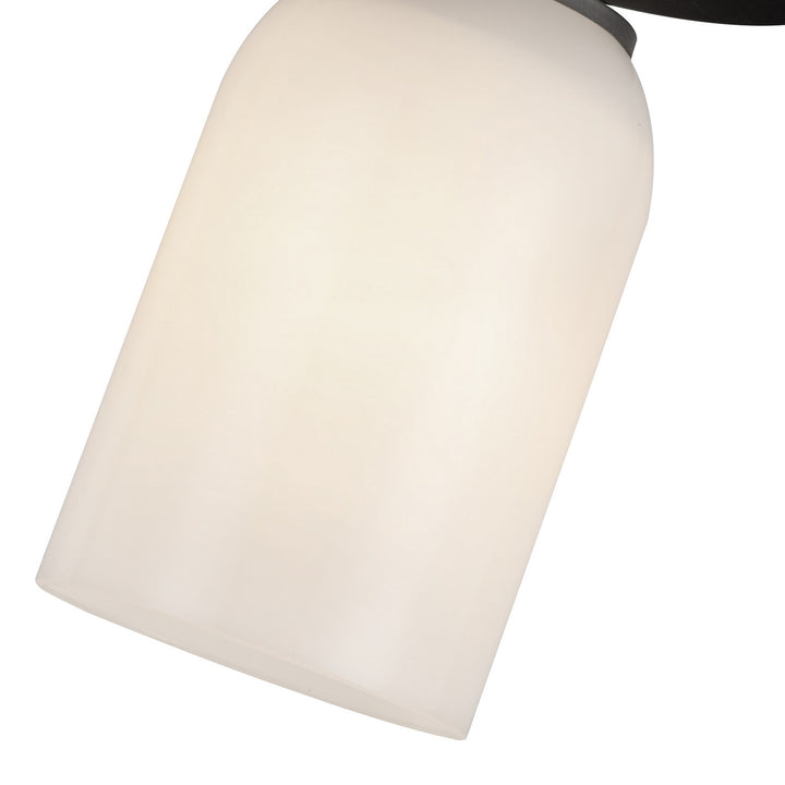 Kuzco Canada - SF57704-BK/GO - One Light Semi-Flush Mount - Nola - Black/Glossy Opal Glass