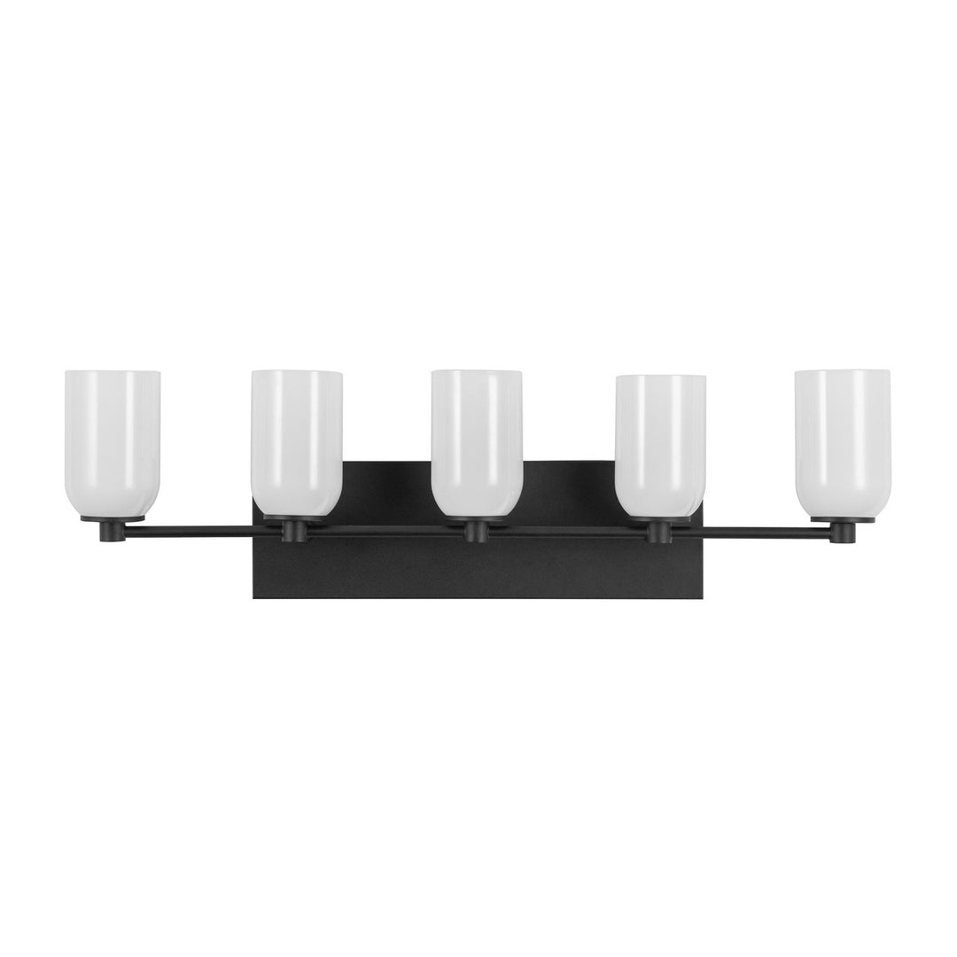 Kuzco Canada - VL57732-BK/GO - Five Light Vanity - Nola - Black/Glossy Opal Glass