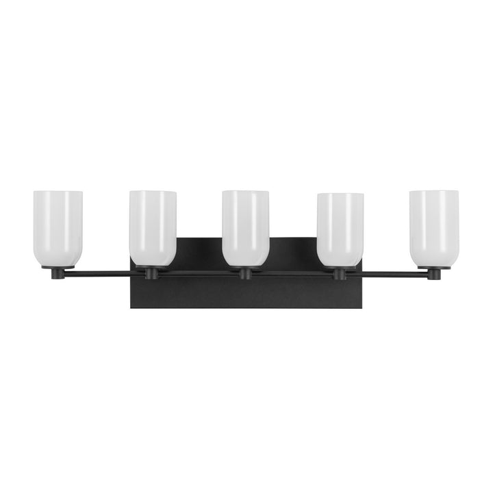 Kuzco Canada - VL57732-BK/GO - Five Light Vanity - Nola - Black/Glossy Opal Glass
