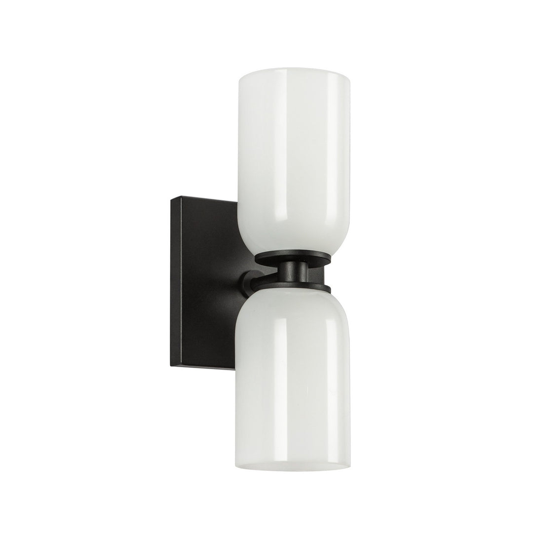 Kuzco Canada - WS57712-BK/GO - Two Light Wall Sconce - Nola - Black/Glossy Opal Glass