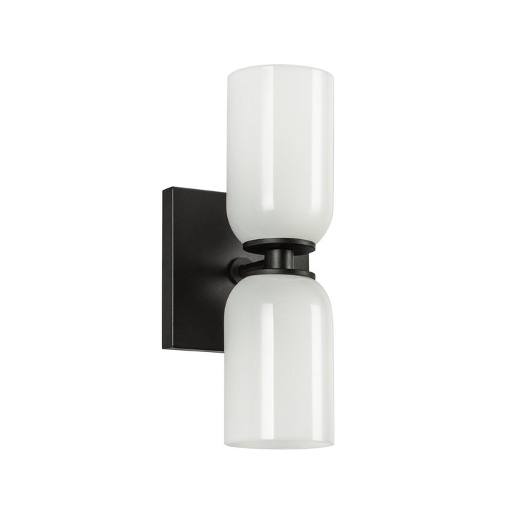Kuzco Canada - WS57712-BK/GO - Two Light Wall Sconce - Nola - Black/Glossy Opal Glass