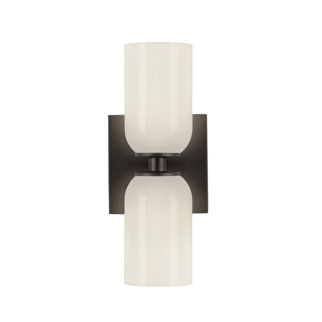 Kuzco Canada - WS57712-BK/GO - Two Light Wall Sconce - Nola - Black/Glossy Opal Glass