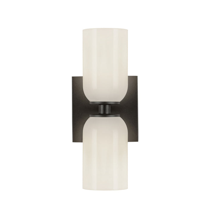 Kuzco Canada - WS57712-BK/GO - Two Light Wall Sconce - Nola - Black/Glossy Opal Glass