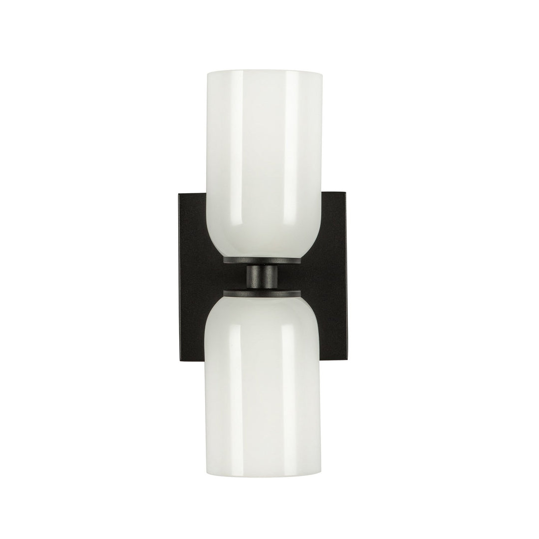Kuzco Canada - WS57712-BK/GO - Two Light Wall Sconce - Nola - Black/Glossy Opal Glass