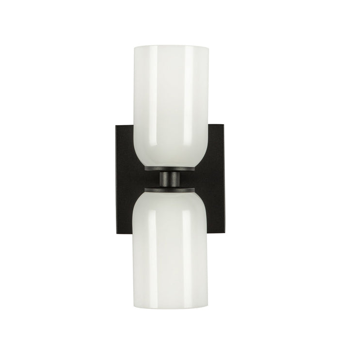 Kuzco Canada - WS57712-BK/GO - Two Light Wall Sconce - Nola - Black/Glossy Opal Glass