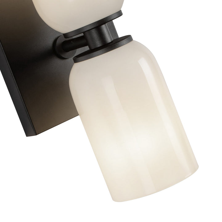 Kuzco Canada - WS57712-BK/GO - Two Light Wall Sconce - Nola - Black/Glossy Opal Glass
