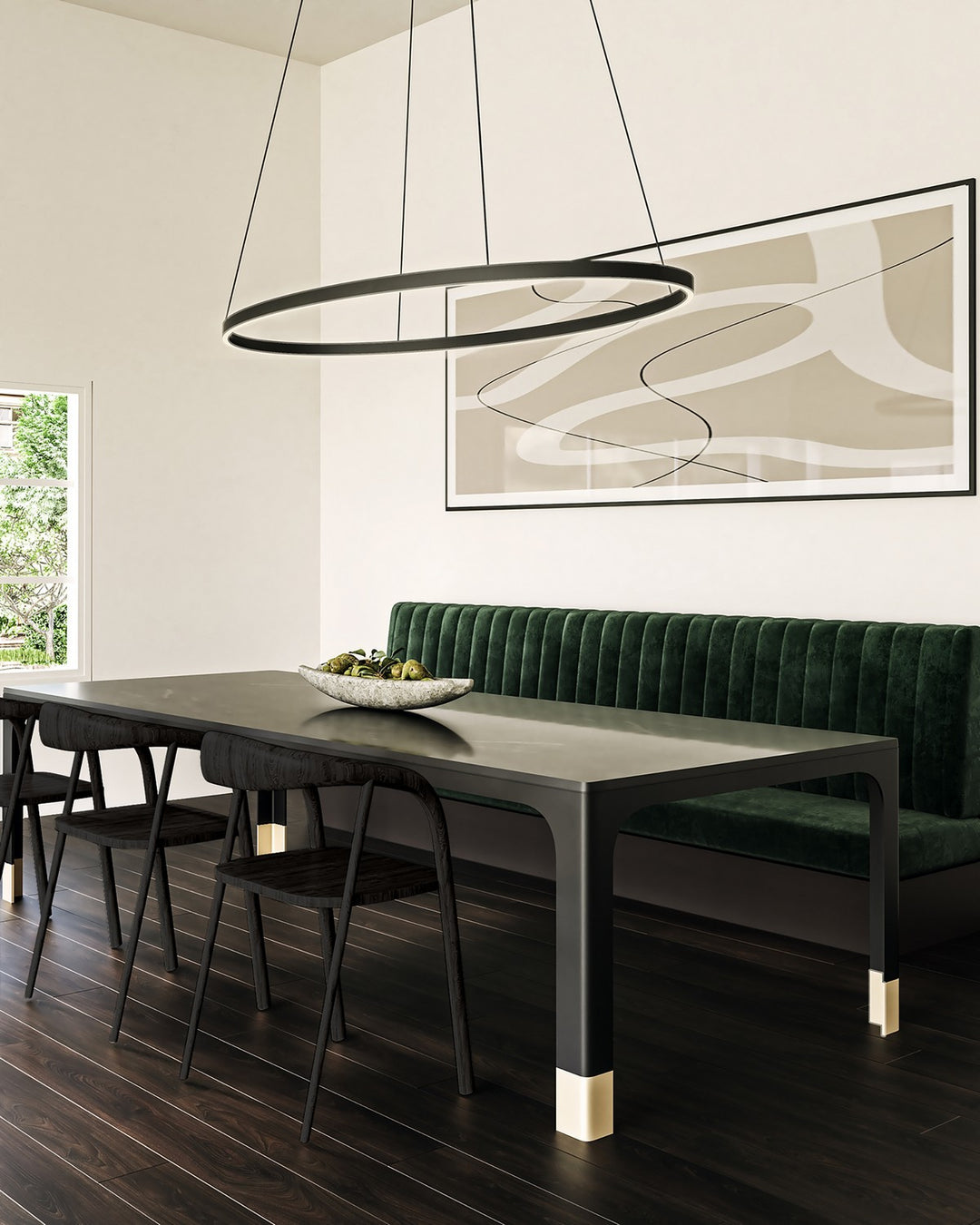 Kuzco Canada - LP79153-BK - LED Linear Pendant - Ovale - Black