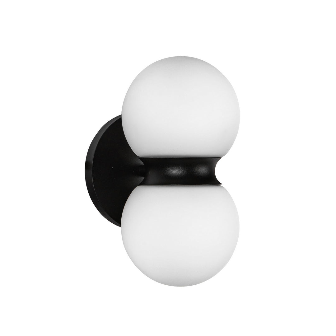 Kuzco Canada - EW77209-BK/OP - LED Exterior Wall Mount - Peri - Black/Opal Glass