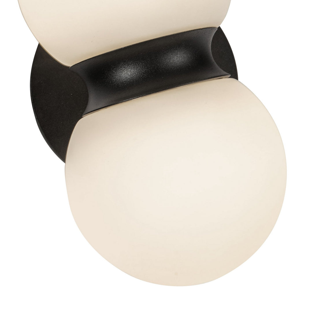 Kuzco Canada - EW77209-BK/OP - LED Exterior Wall Mount - Peri - Black/Opal Glass