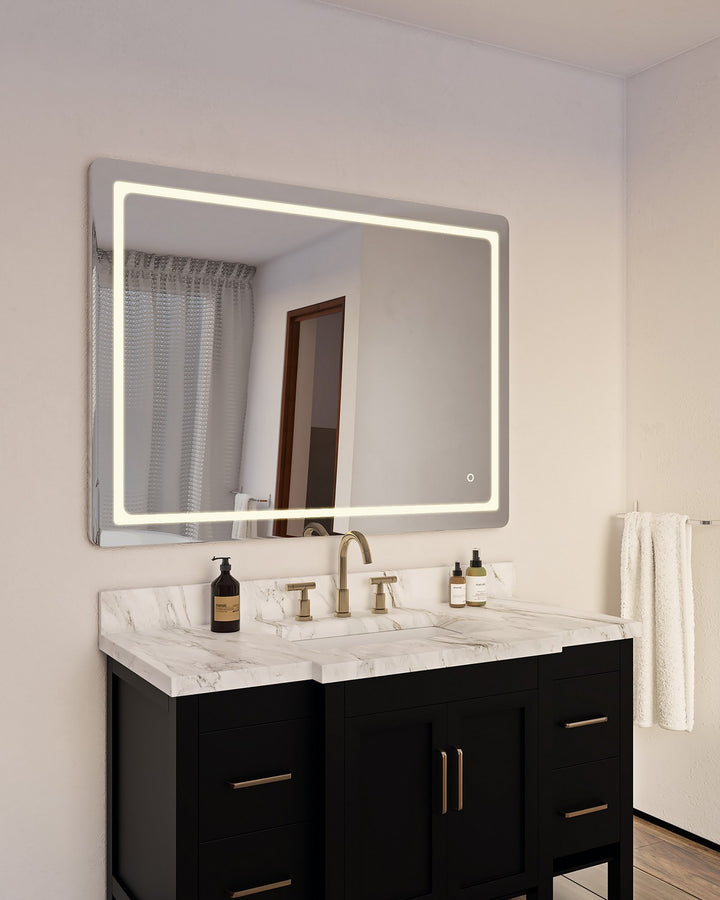 Kuzco Canada - VM30360-5CCT - LED Vanity Mirror - Seneca - Sandblasted Merc Edge