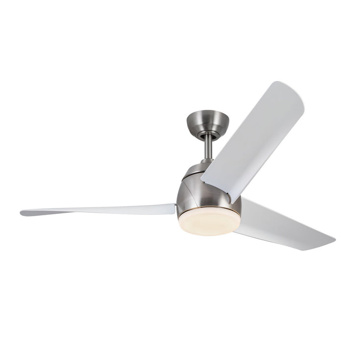 Kuzco Canada - CF91954-BN/WH - 54"Ceiling Fan - Thalia - Brushed Nickel/Matte White