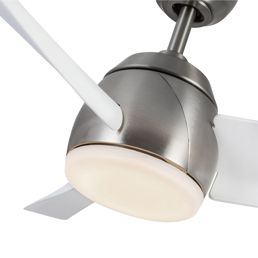 Kuzco Canada - CF91954-BN/WH - 54"Ceiling Fan - Thalia - Brushed Nickel/Matte White
