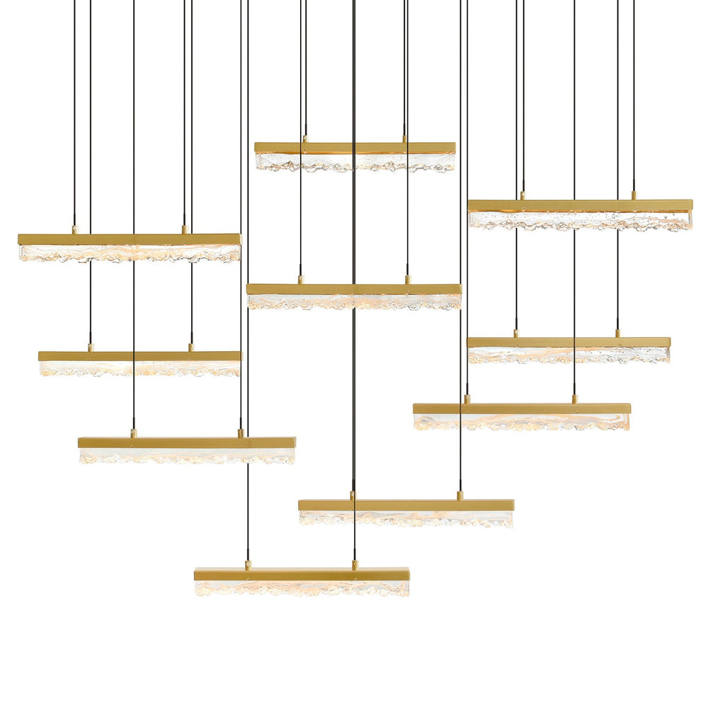 CWI Lighting Canada - 1588P48-10-624 - LED Chandelier - Stagger - Brass