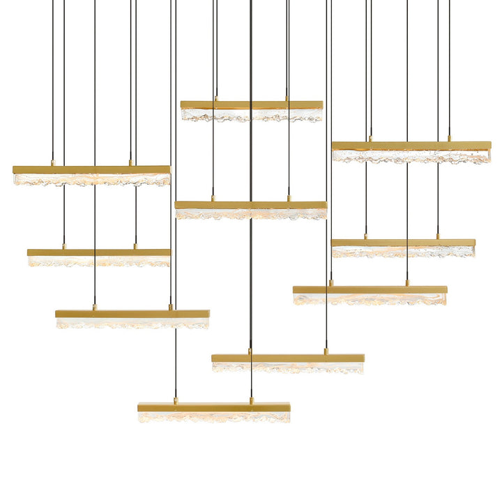 CWI Lighting Canada - 1588P48-10-624 - LED Chandelier - Stagger - Brass