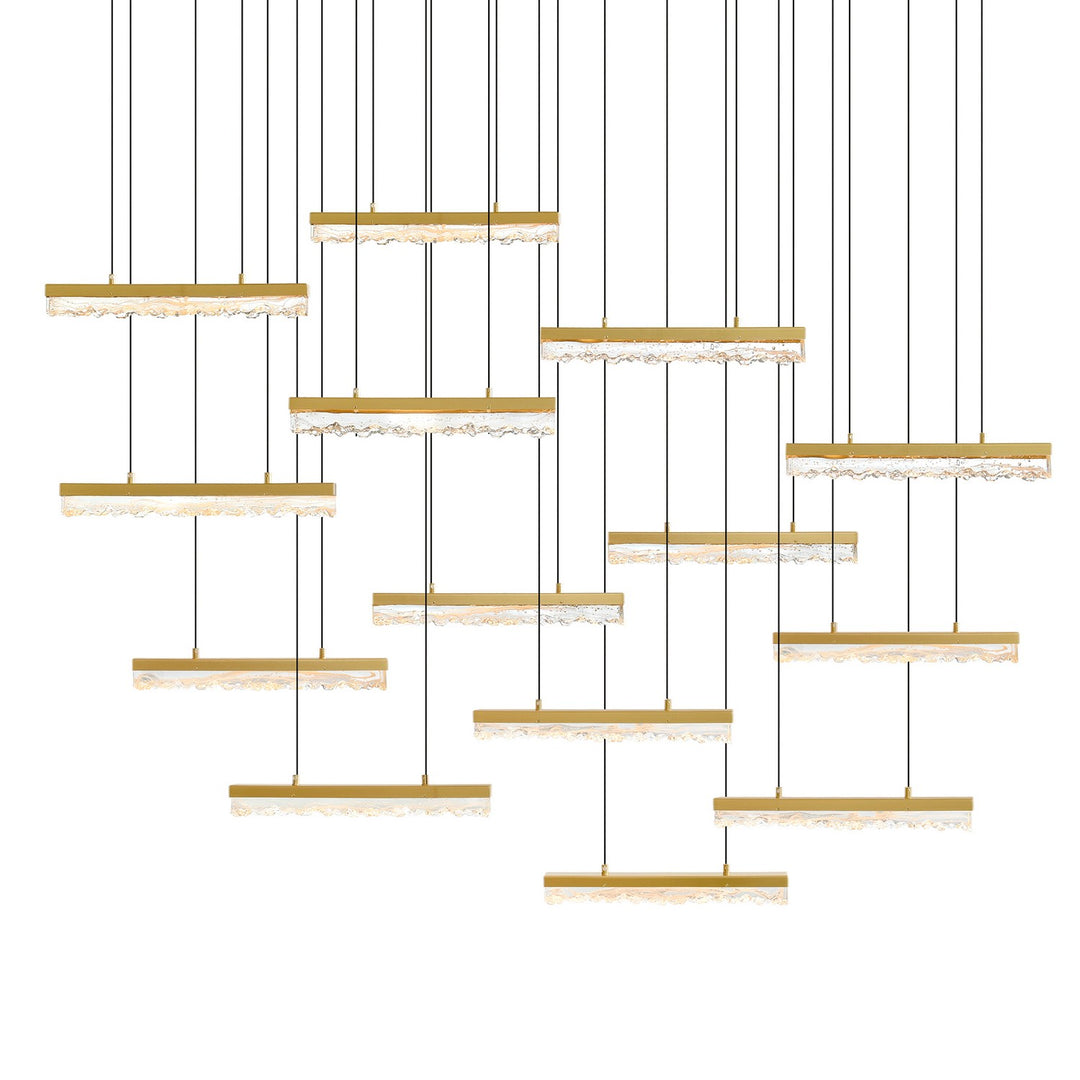 CWI Lighting Canada - 1588P60-14-624 - LED Chandelier - Stagger - Brass