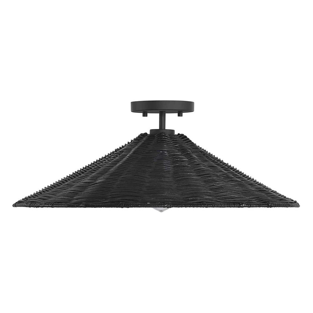 Meridian - M60074MBK - One Light Semi-Flush Mount - Matte Black