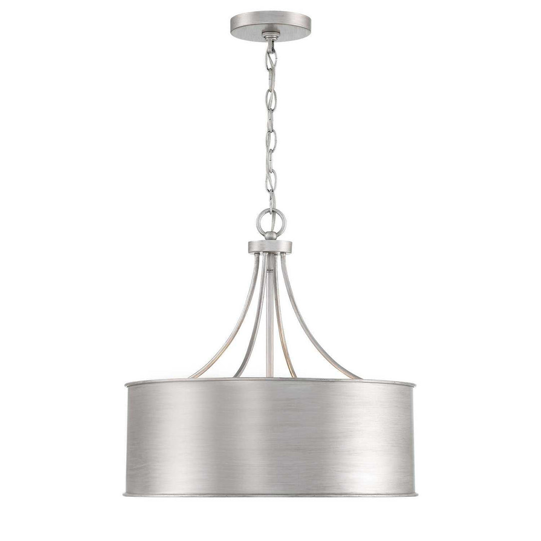 Meridian - M7040AS - Four Light Pendant - Antique Silver