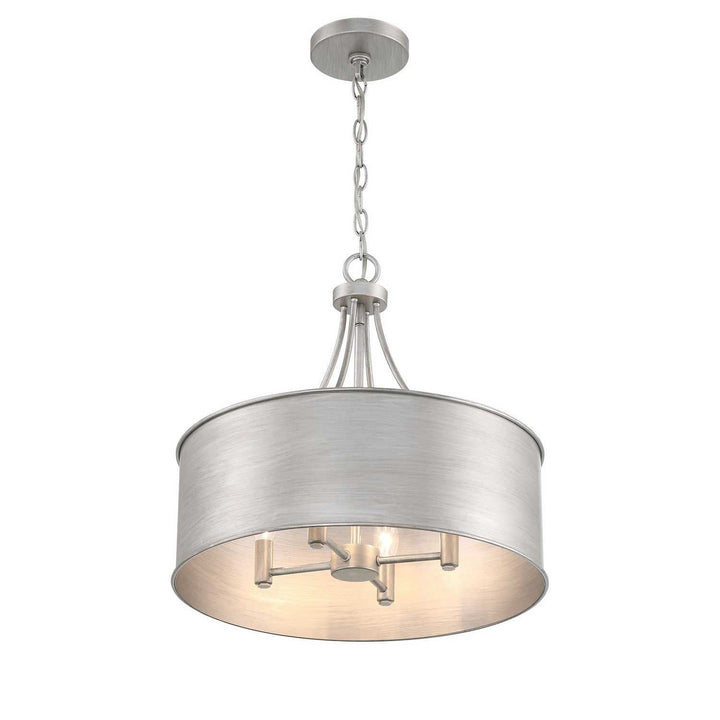 Meridian - M7040AS - Four Light Pendant - Antique Silver