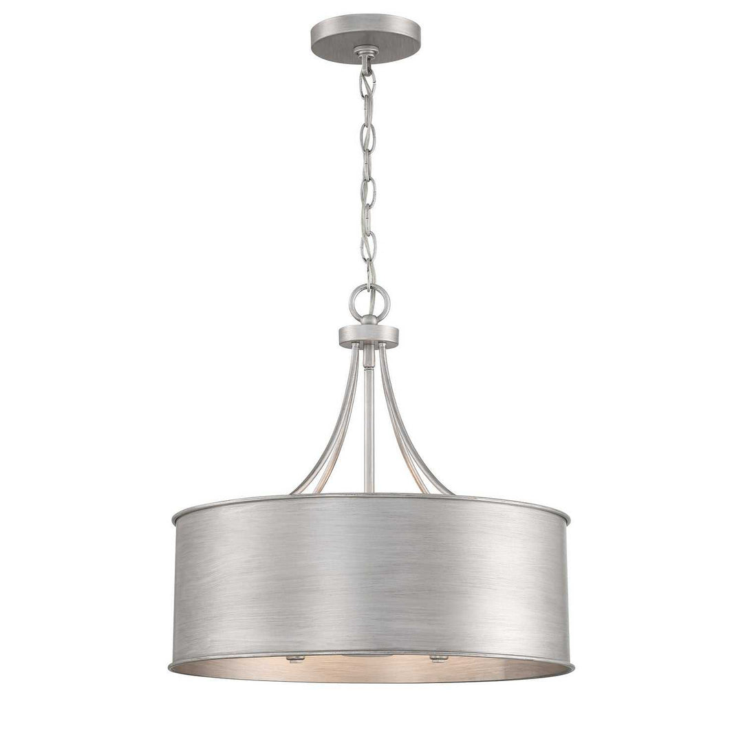 Meridian - M7040AS - Four Light Pendant - Antique Silver