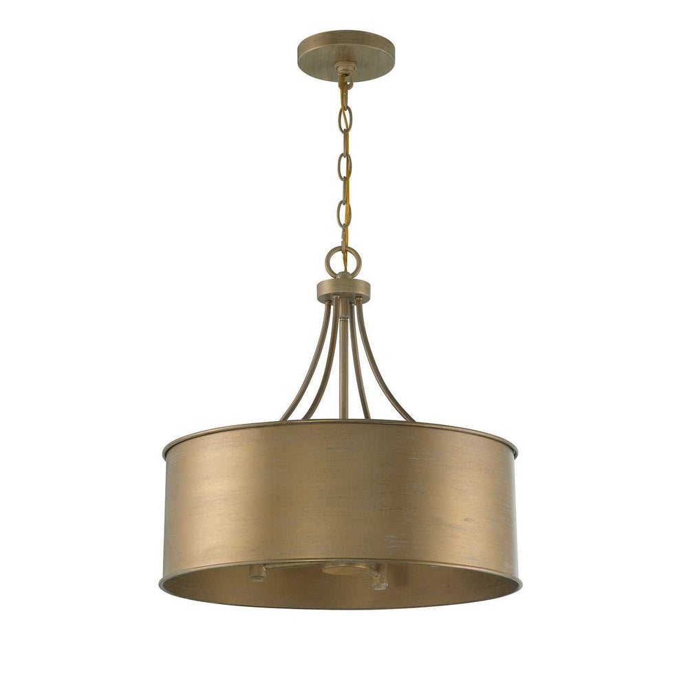 Meridian - M7040BG - Four Light Pendant - Brushed Gold