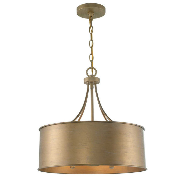 Meridian - M7040BG - Four Light Pendant - Brushed Gold