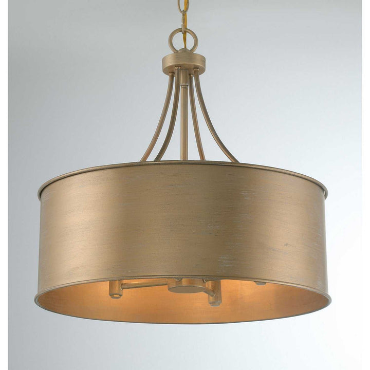 Meridian - M7040BG - Four Light Pendant - Brushed Gold