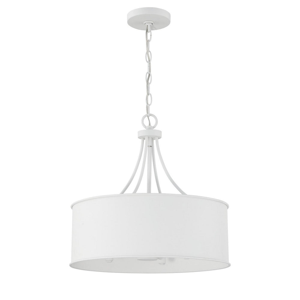 Meridian - M7040BQW - Four Light Pendant - Bisque White