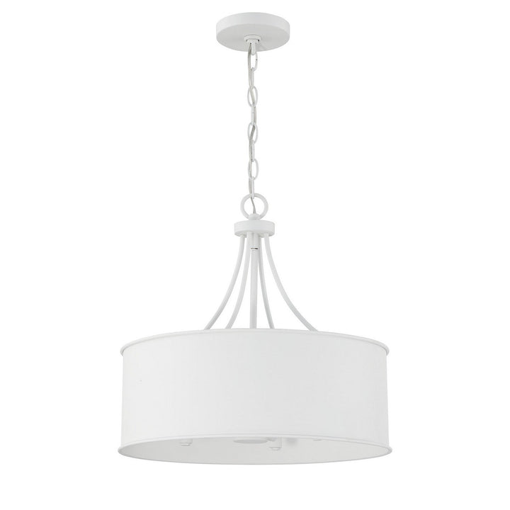 Meridian - M7040BQW - Four Light Pendant - Bisque White