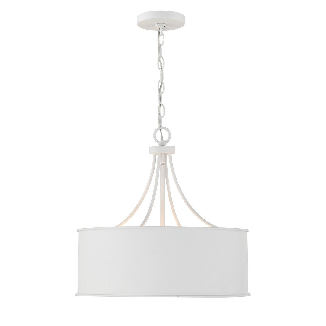 Meridian - M7040BQW - Four Light Pendant - Bisque White
