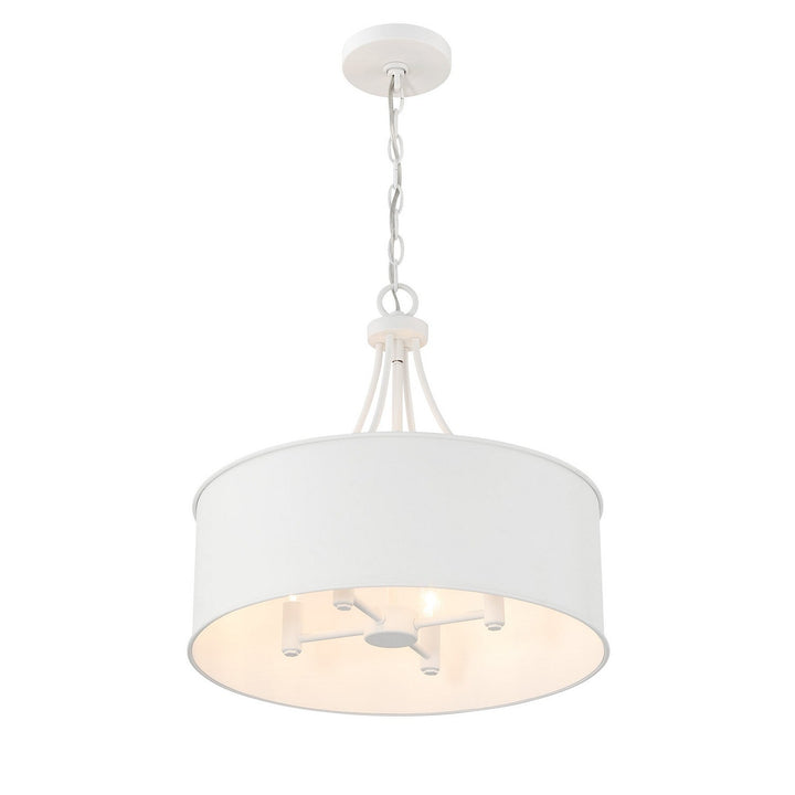 Meridian - M7040BQW - Four Light Pendant - Bisque White