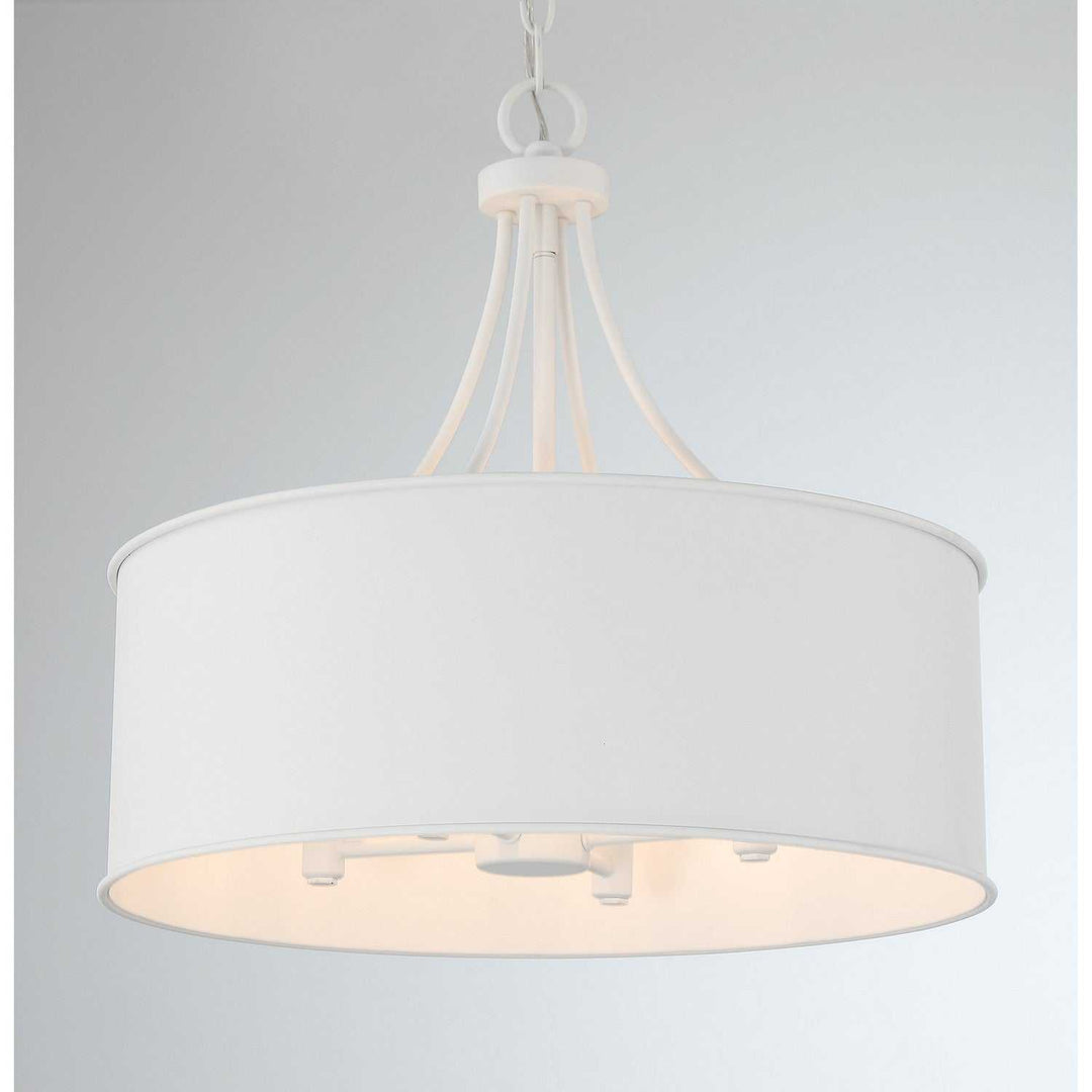 Meridian - M7040BQW - Four Light Pendant - Bisque White