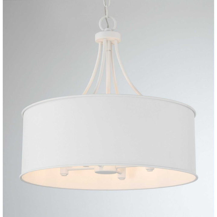 Meridian - M7040BQW - Four Light Pendant - Bisque White