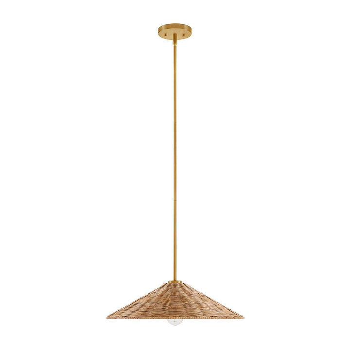 Meridian - M7041NB - One Light Pendant - Natural Brass