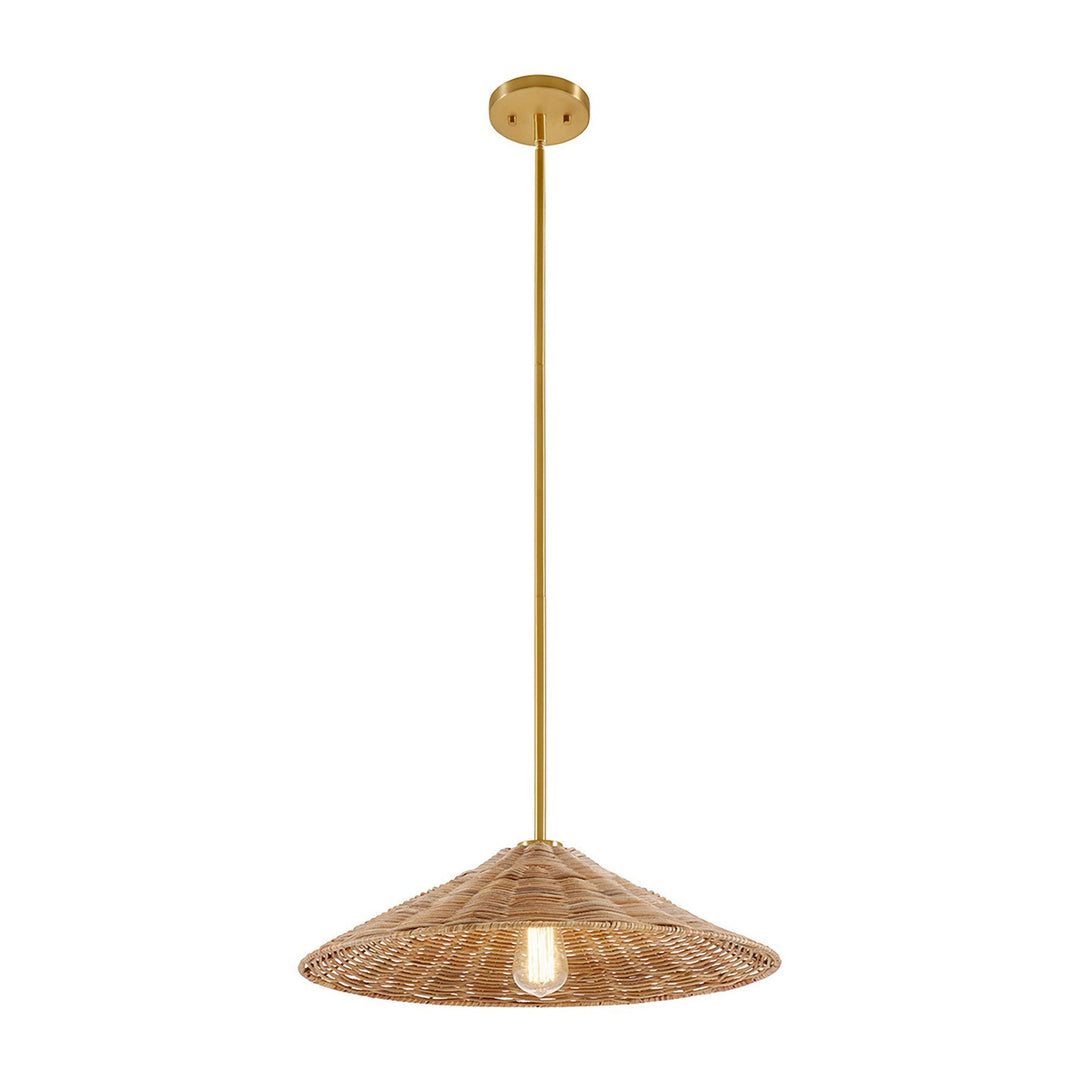 Meridian - M7041NB - One Light Pendant - Natural Brass
